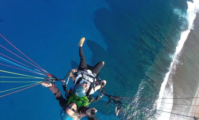 Vol en parapente à la Réunion 974, Saint-Leu, Amazone Parapente